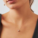 Zircon Küp 14 Ayar Kadın Altın Kolye