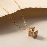 Zircon Küp 14 Ayar Kadın Altın Kolye