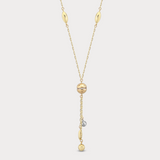 Lariat Y Necklace in 14K Solid Gold