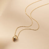 Sea Shell Pendant Necklace in 14K Solid Gold