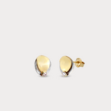 Abstract Stud Earrings in 14K Solid Gold