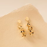 Interlocking Dangle Earrings in 14K Solid Gold