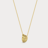 Abstract Pebble Necklace in 14K Solid Gold