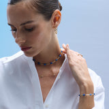 Blue Lapis 14 Ayar Altın Kadın Bileklik