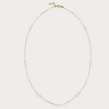 Multi Oval Station Necklace in 14K Solid Gold