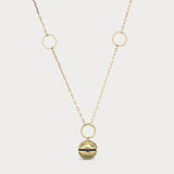 Sapphire Ball Station Necklace in 14K Solid Gold