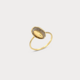 Open Oval Ring in 14K Solid Gold