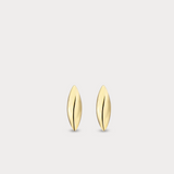 Oval Stud Earrings in 14K Solid Gold
