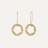 Hook Flower Earrings in 14K Solid Gold