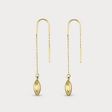 Threader Earrings in 14K Solid Gold