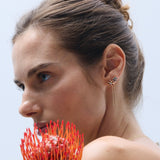 Ruby Daisy 14 Ayar Altın Kadın Küpe