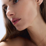 Ruby Daisy 14 Ayar Altın Kadın Küpe