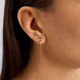 Jardin Ruby 14 Ayar Altın Kadın Küpe