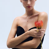 Aquamarine Daisy 14 Ayar Altın Kadın Kolye