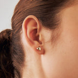 Polygon Stud Earrings in 14K Solid Gold