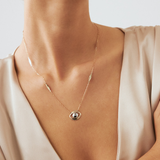 Minimalist Evil Eye Necklace in 14k Solid Gold
