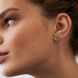 Sapphire Stud Earrings in 14K Solid Gold