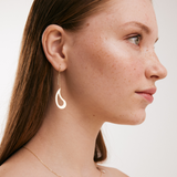 Comma Threader Earrings in 14K Solid Gold