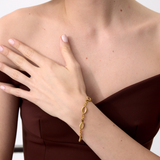 Oval Paperclip Altın Vermeil Kadın Bileklik