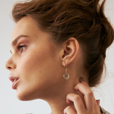 Sapphire Drop Earrings in 14K Solid Gold