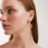 Hook Flower Earrings in 14K Solid Gold