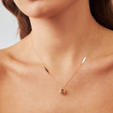 Onyx Charm Pendant Necklace in 14K Solid Gold
