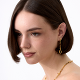Oval Dangle Vermeil Kadın Küpe