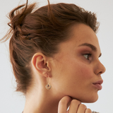 Sapphire Drop Earrings in 14K Solid Gold