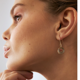 Ruby Multi Circle Earrings in 14K Solid Gold