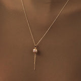 Ruby Ball Layering Necklace in 14K Solid Gold