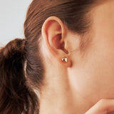 Polygon Stud Earrings in 14K Solid Gold