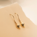 Oyster Hook Earrings in 14K Solid Gold
