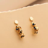 Blue Sapphire Earrings in 14k Solid Gold