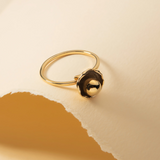 Ball Charm Ring in 14K Solid Gold
