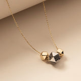 Sapphire Polygon Pendant Necklace in 14K Solid Gold