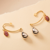 Ruby Stud Earrings in 14K Solid Gold