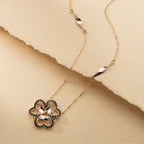 Sapphire Flower Necklace in 14K Solid Gold
