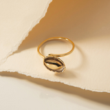 Open Oval Ring in 14K Solid Gold