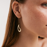 Big Comma Threader Earrings in 14K Solid Gold