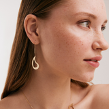 Big Comma Threader Earrings in 14K Solid Gold