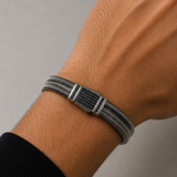 Coil Line Silver 925 Ayar Gümüş Erkek Bileklik