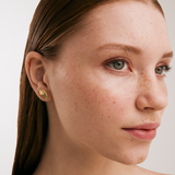 Concave Stud Earrings in 14K Solid Gold