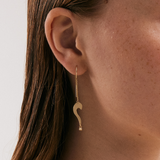 Dainty Question Mark Earrings in 14K Solid Gold