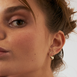 Diamond Circle Earrings in 14K Solid Gold