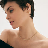 Herringbone Necklace in 14K Solid Gold