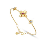 Ruby Lotus 14 Ayar Altın Kadın Bileklik