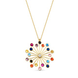 Pırlanta Taşlı Popcorn 14 Ayar Altın Kadın Kolye