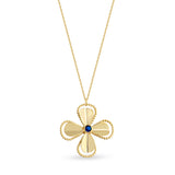 Sapphire Flower 14 Ayar Altın Kadın Kolye