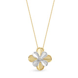 White Lotus Pırlanta Taşlı 14 Ayar Altın Kadın Kolye