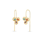 Pırlanta Taşlı Çintemani 14 Ayar Altın Kadın Küpe